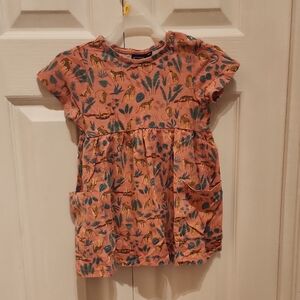 🐆 Floral Pink Short Sleeve Dress